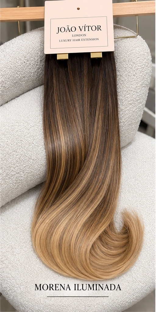 Amostra de cabelo:  Morena iluminada